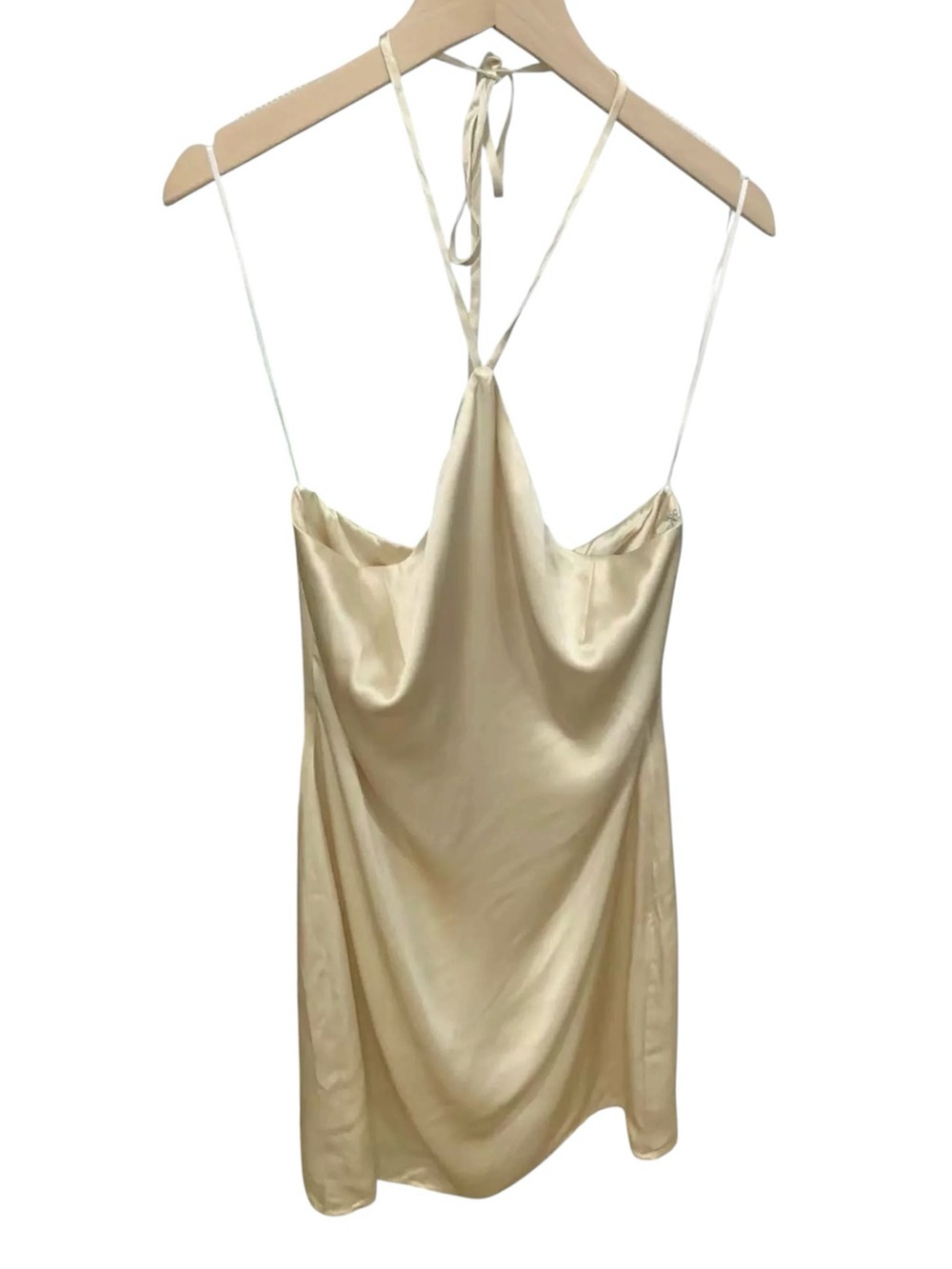 Reformation Silk Halter Mini Dress
